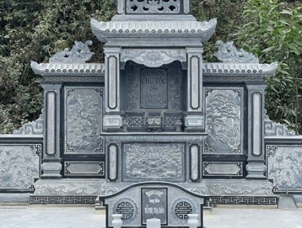 52 Long An Mộ bằng đá nguyên khối đẹp để tro cốt