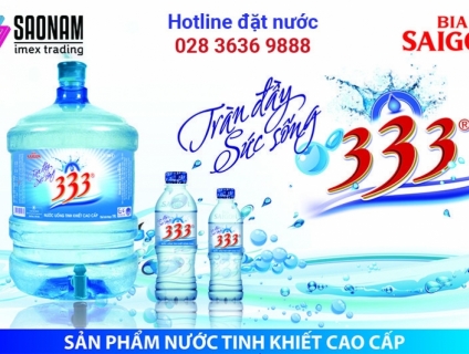 Nước uống tinh khiết đóng chai 333 - 350ml