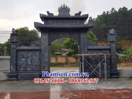 12 Mẫu cổng đền miếu đẹp bằng đá