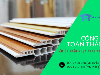 Tấm Ốp Trần Nhựa Nano Vân Gỗ