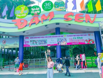 Review 1 chuyến vui chơi thỏa thích tại công viên Đầm Sen Nước