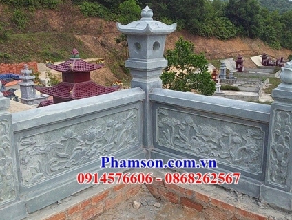 41 Mẫu lan can đá khối nhà mồ ba má bố mẹ đẹp