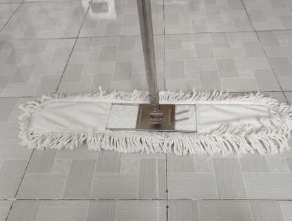 Cây lau sàn công nghiệp inox tấm lau 90cm cotton trắng