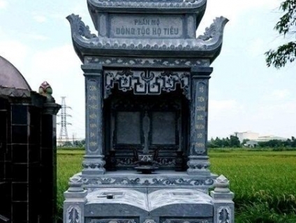 421 Hòa Bình Mẫu mộ đá đôi đẹp