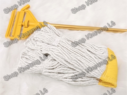 Cây lau nhà dạng kẹp thân inox mạ vàng