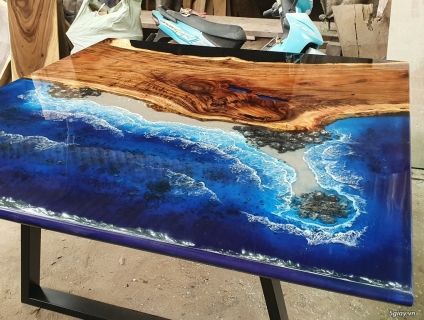 Mặt Bàn Epoxy Sóng Biển