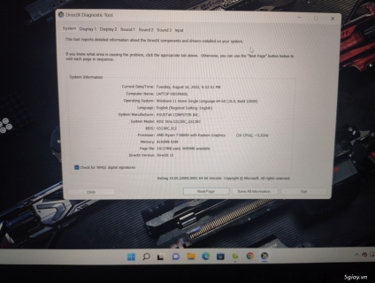 Laptop gaming Strix G15 G513RC-HN038W Ryzen 7 6800H