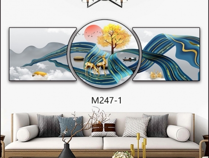 Tranh tráng gương phòng khách hiện đại