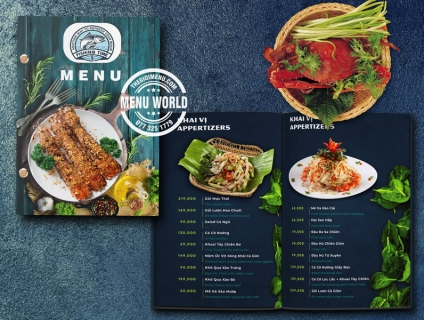 In Menu Nhà Hàng Hải Sản - Mẫu Đẹp Mới Nhất