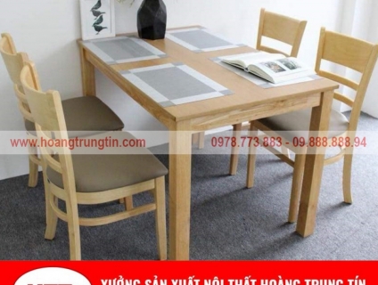 Bàn ghế gỗ cao su giá xưởng tại Nội thất Hoàng Trung Tín