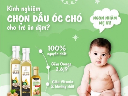 Kinh nghiệm chọn dầu óc chó cho trẻ ăn dặm