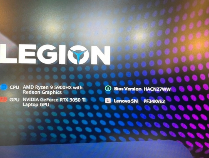 Lenovo Legion S7 15ACH6 (Ryzen 9-5900HX, Ram 16GB, 1TB SSD, RTX 3050Ti