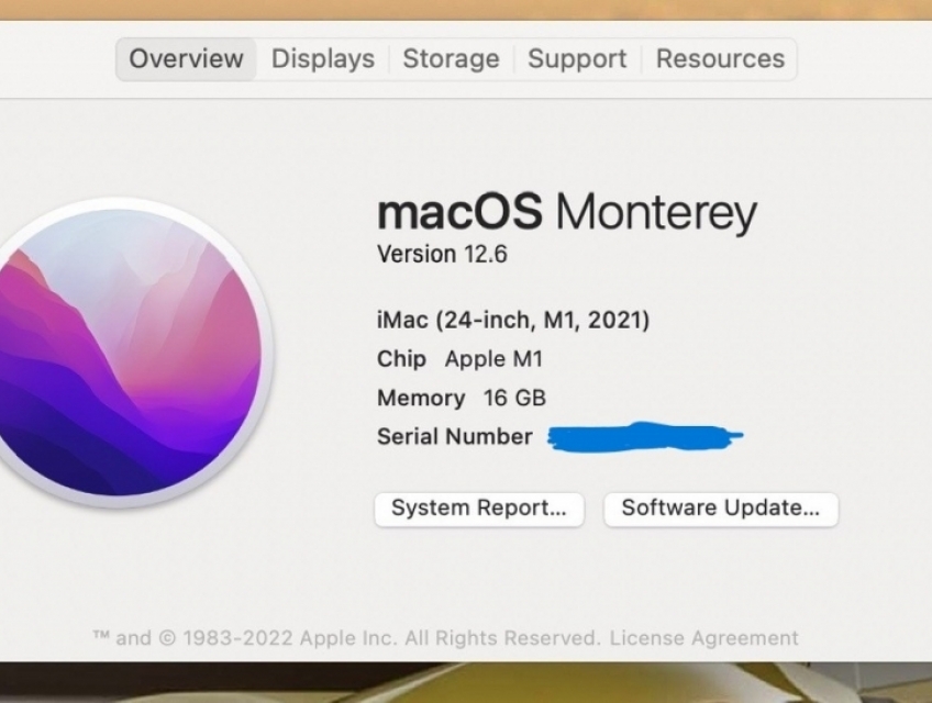 iMac (24-inch, M1, 2021) Ram 16gb 512gb / còn bảo hành Apple