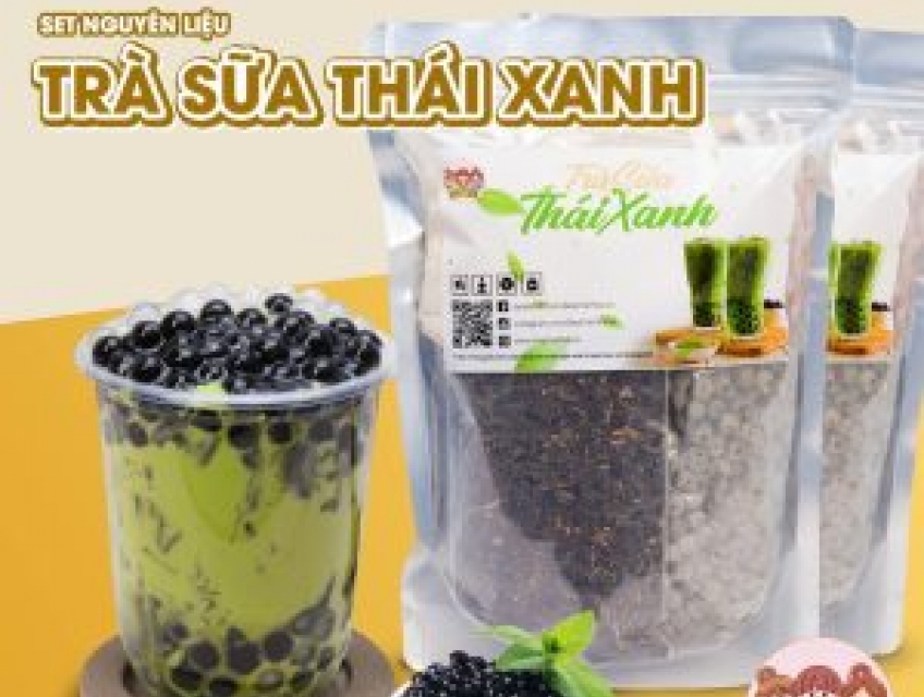 Set nguyên liệu trà sữa thái xanh-set lớn từ 25-30 ly