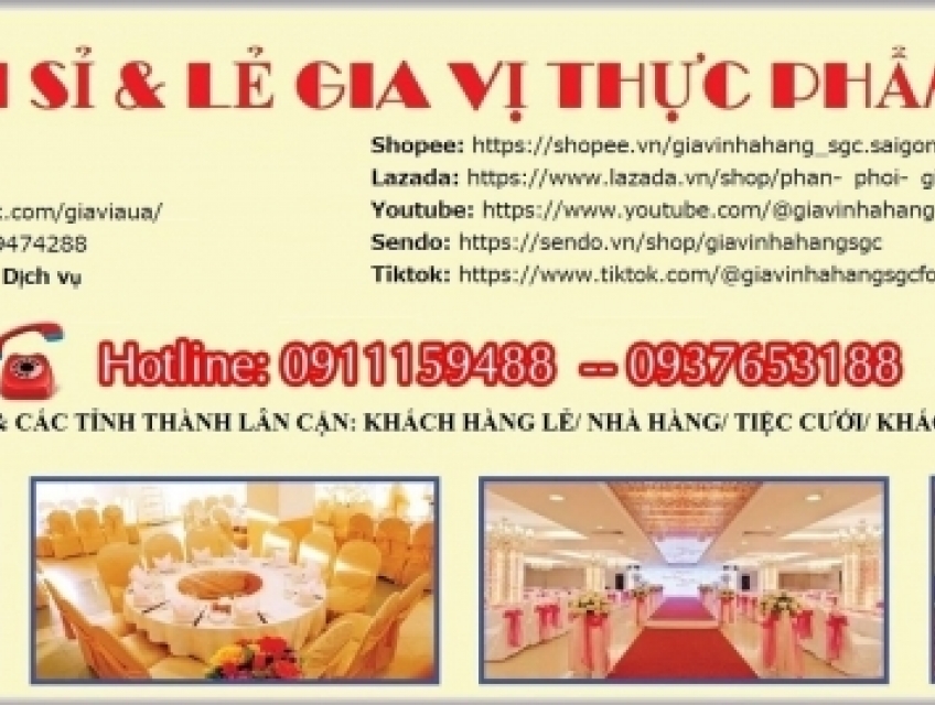 PHÂN PHỐI GIA VỊ THỰC PHẨM CHO NHÀ HÀNG GIÁ SỈ - SGC FOOD SÀI GÒN