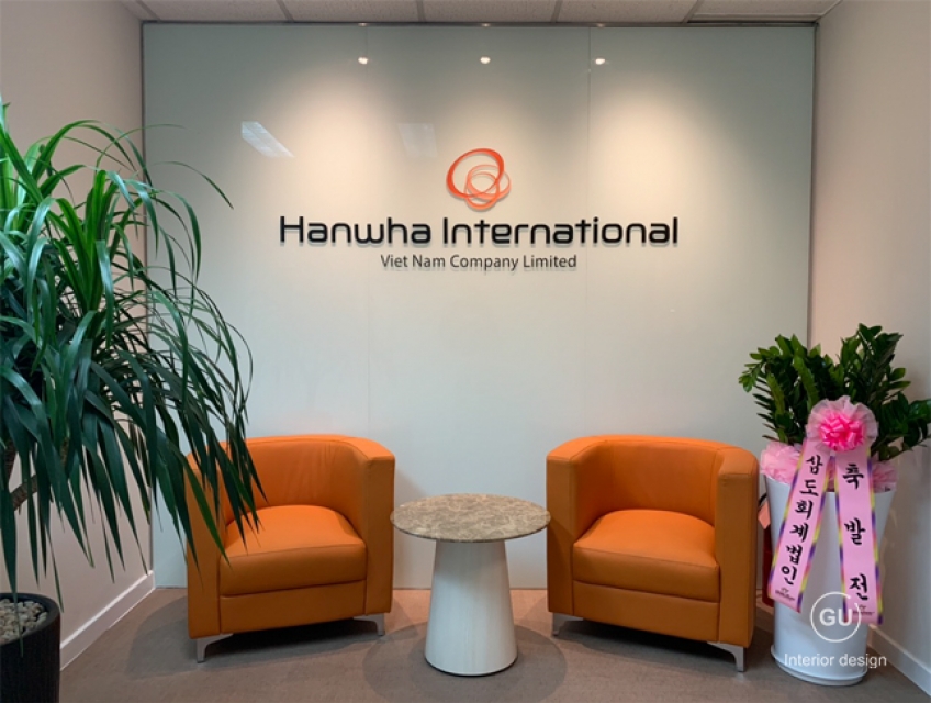 ĐƠN VỊ THIẾT KẾ VÀ THI CÔNG VĂN PHÒNG HANWHA CORPORATION VIỆT NAM