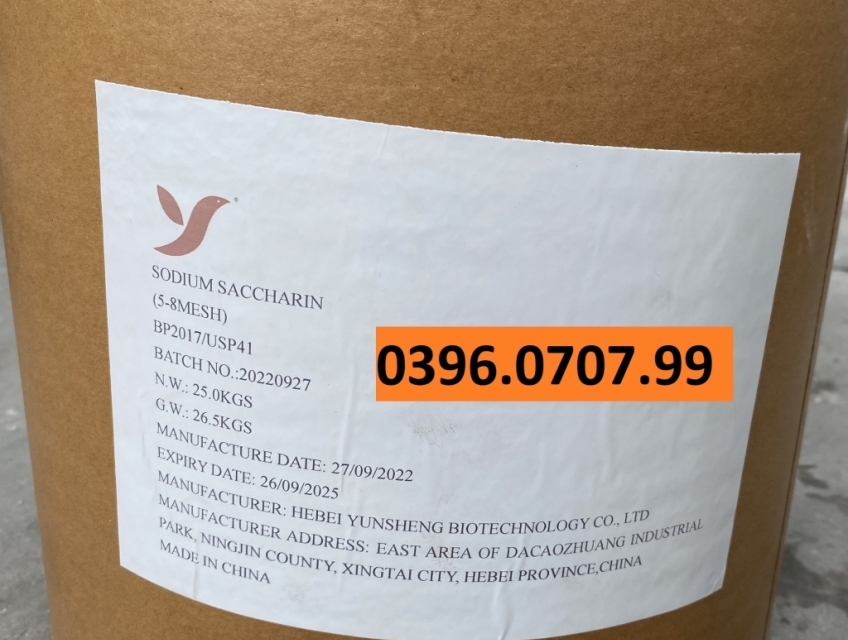 Sodium Saccharine (E954i) - Đường Saccharine, chất tạo ngọt nhân tạo