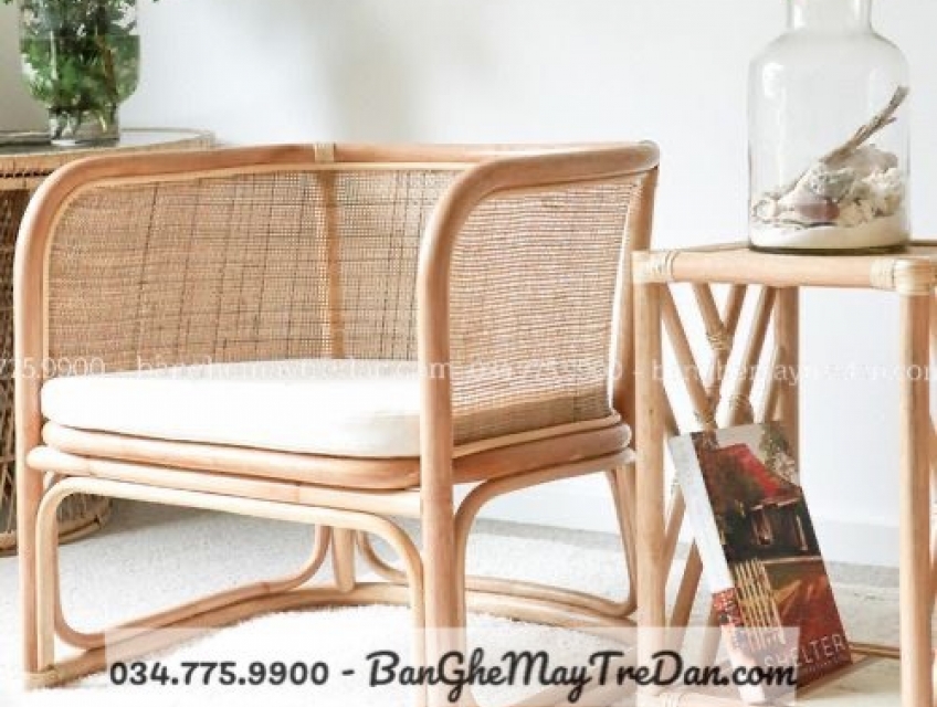 Ghế mây đơn để uống trà