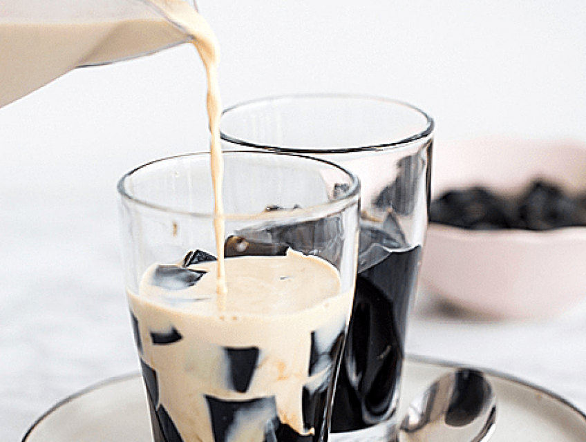 Cách làm sương sáo hạt chia sữa tươi đơn giản bổ dương