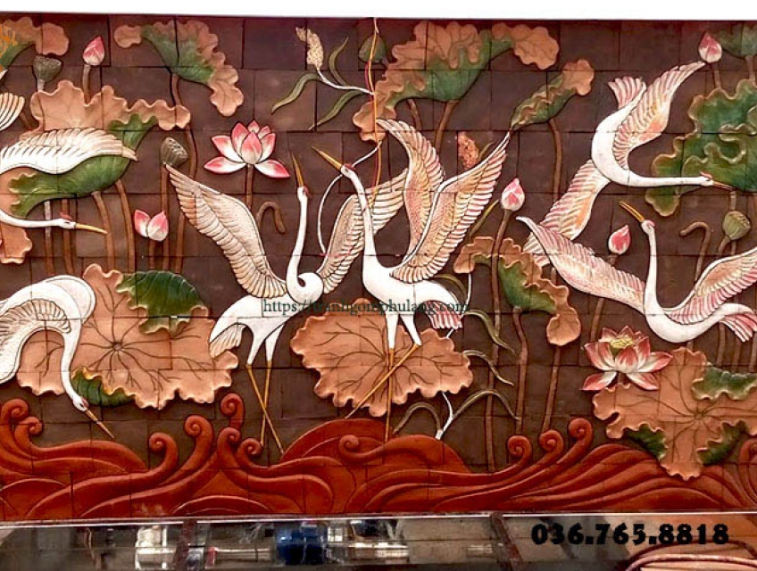 Ý nghĩa tranh Gốm Hoa Sen