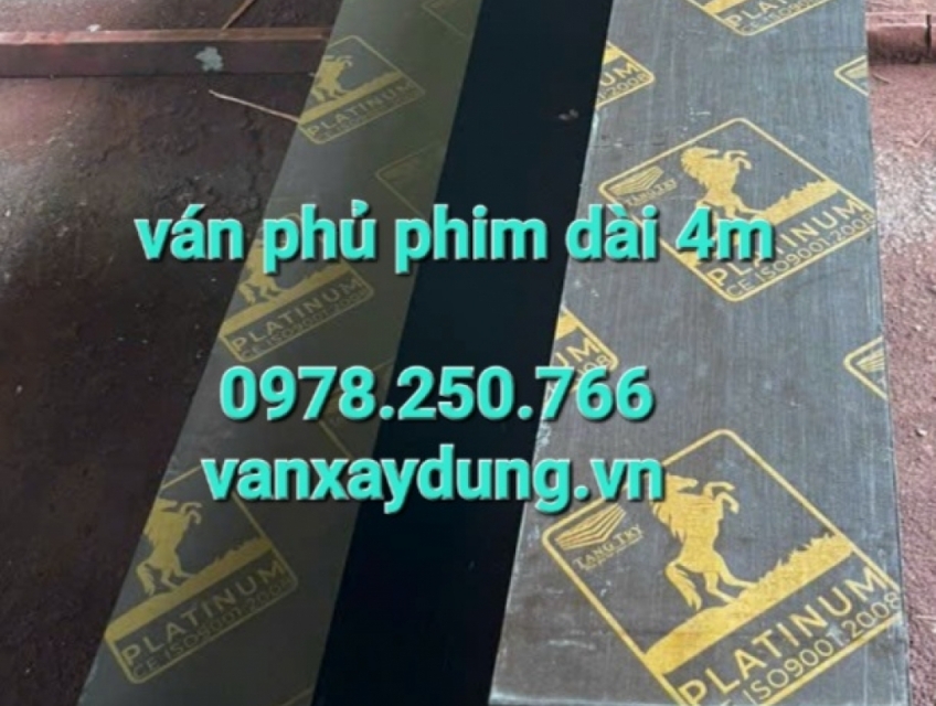 Ván ép phủ phim 4m TĐP, cốp pha phủ phim TĐP
