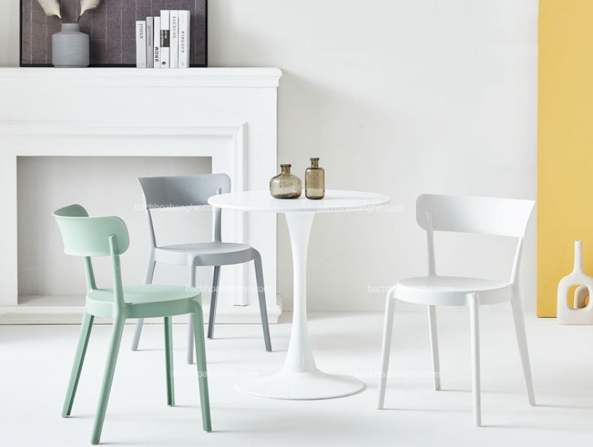 Bộ bàn ghế cafe tiếp khách nhựa đúc ghế GST41