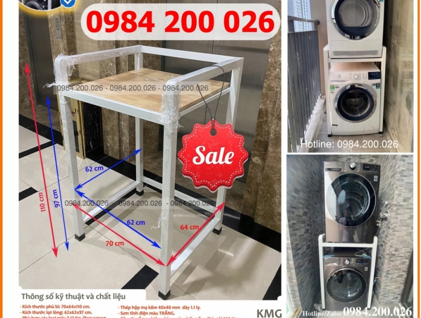 Kệ máy sấy máy giặt