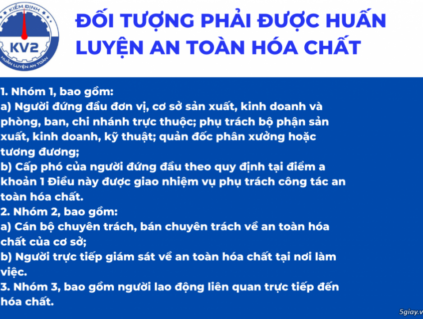 An toàn lao động nhóm 1,2,3