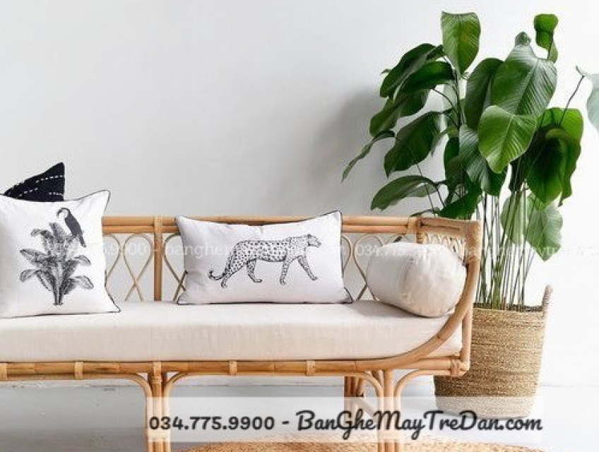 Băng ghế sofa mây tre