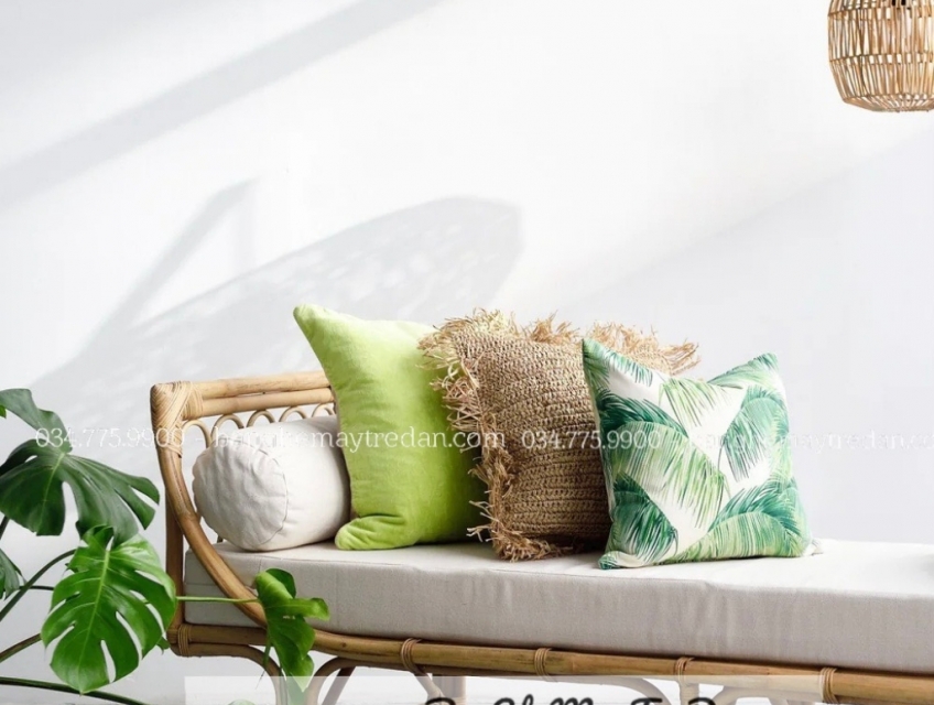 Ghế mây không có tựa lưng