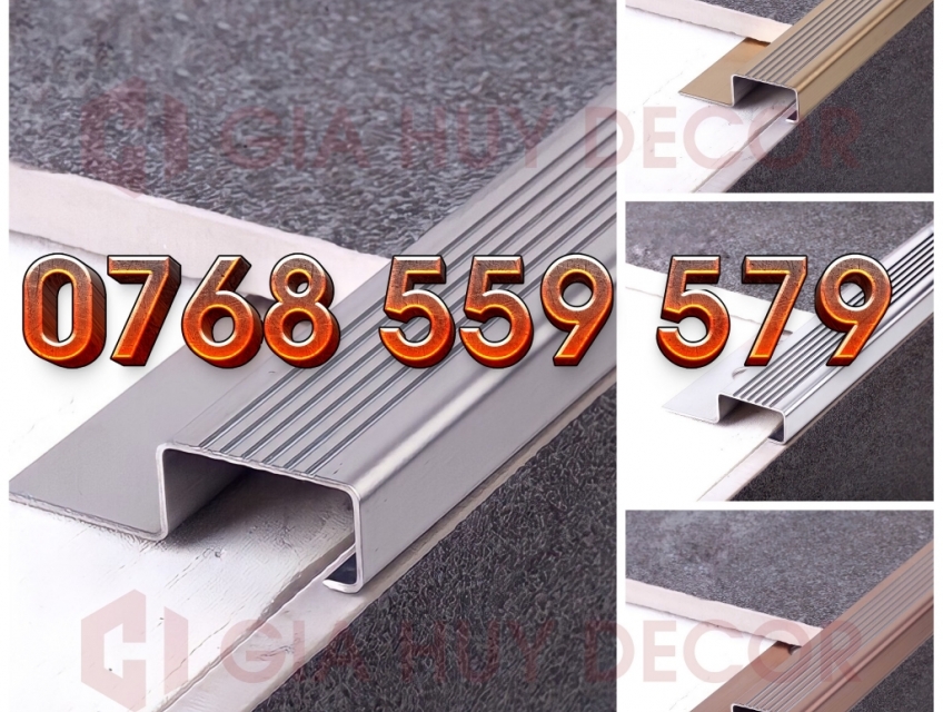 Nẹp Mũi Bậc Cầu Thang Inox 304 - Nẹp chống trượt cầu thang