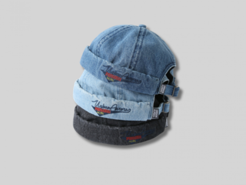 Nón Miki Tròn Jean Thêu Chữ “Urban Cruiser” Phong Cách Năng Động