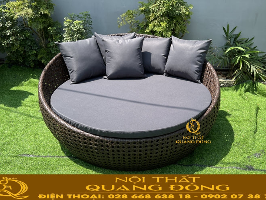 Công ty sản xuất giường tắm nắng giả mây uy tín tại quận 12, Tp. HCM