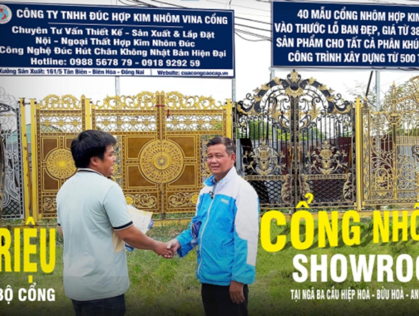 CỔNG NHÔM ĐÚC GIÁ TỪ 38TR - 55TR / BỘ TẠI VINA CỔNG