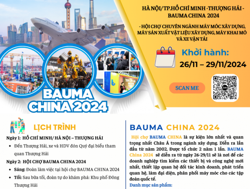 BAUMA CHINA 2024: Tổng Hợp Thông Tin Cần Thiết về Hội Chợ Triển Lãm Má