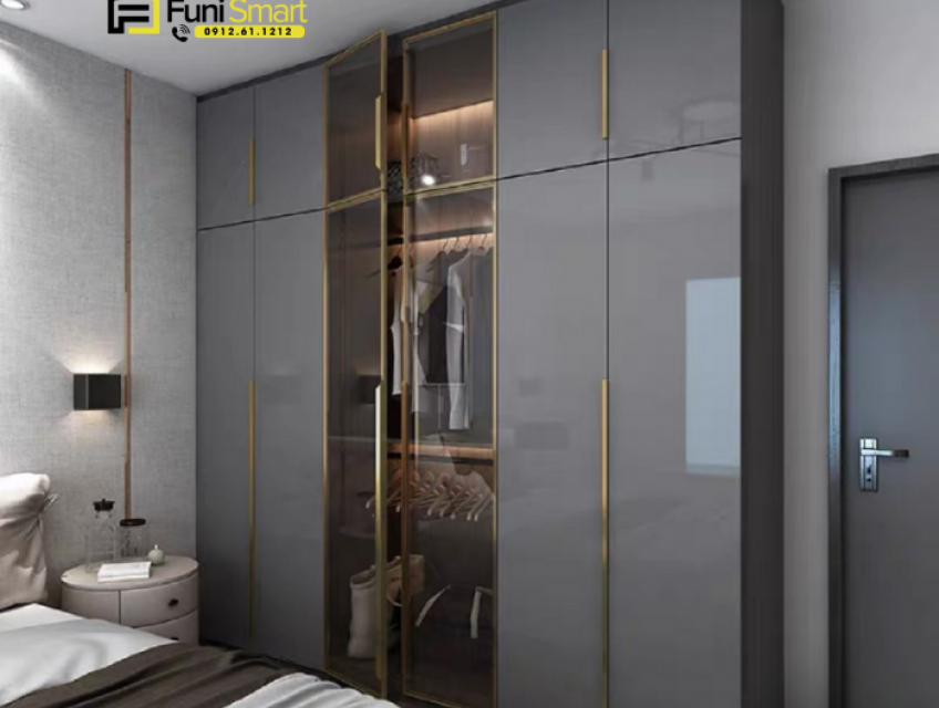 Tủ Để Quần Áo Bằng Nhôm Cánh Kính FuniSmart Đẳng Cấp Sang Trọng Giá Rẻ
