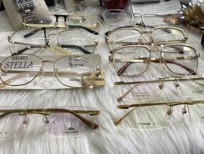 Gọng kính cận nhật chính hãng gọng tian mạ vàng siêu nhẹ đẹp giá rẻ
