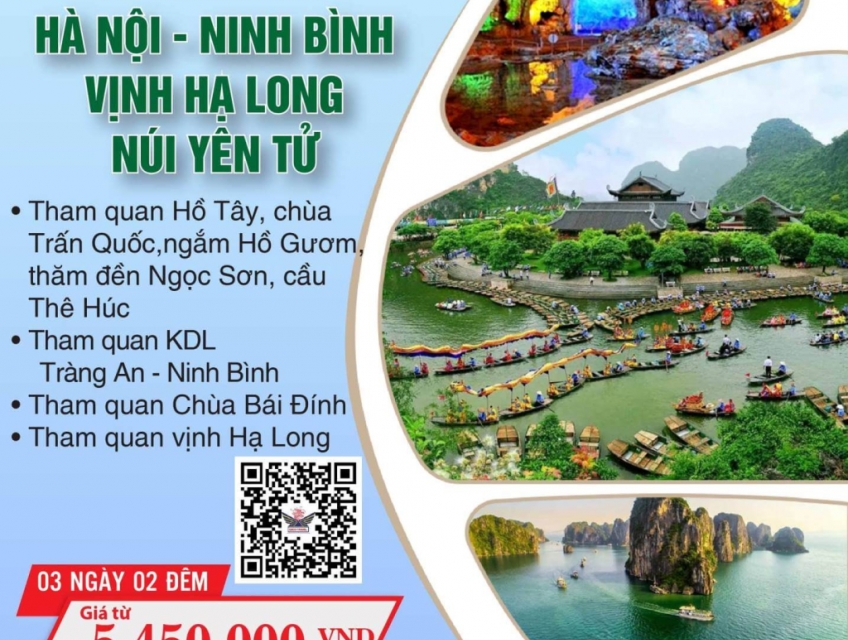 HÀ NỘI – NINH BÌNH VỊNH HẠ LONG – NÚI YÊN TỬ