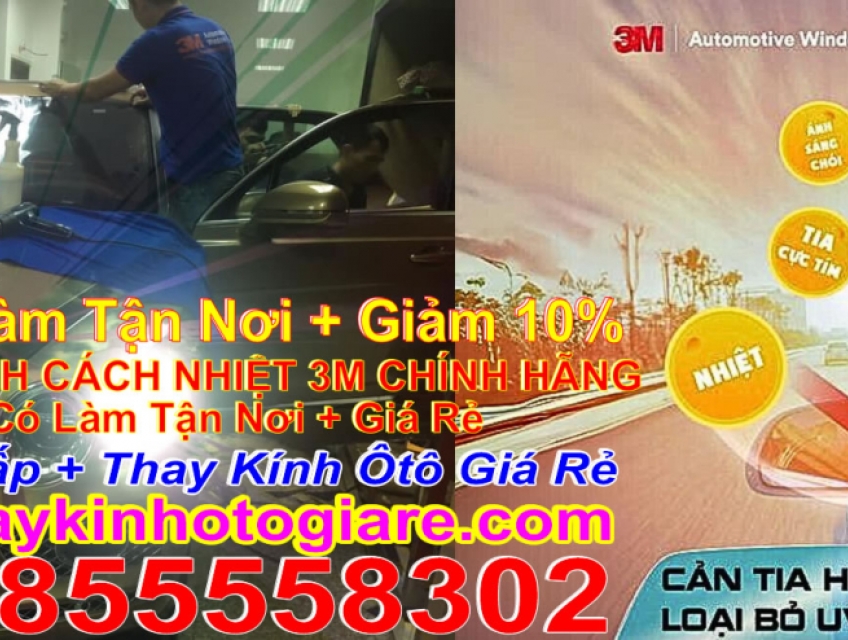 Dán Kính Ô tô giá rẻ, làm tận nơi HCM và các tỉnh lân cận