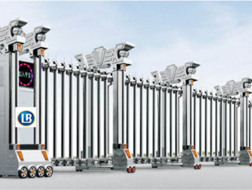 Cổng xếp inox tự động -0913183440