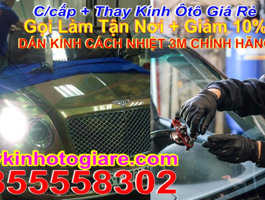 Lắp đặt kính xe hơi tận nơi Bình Dương