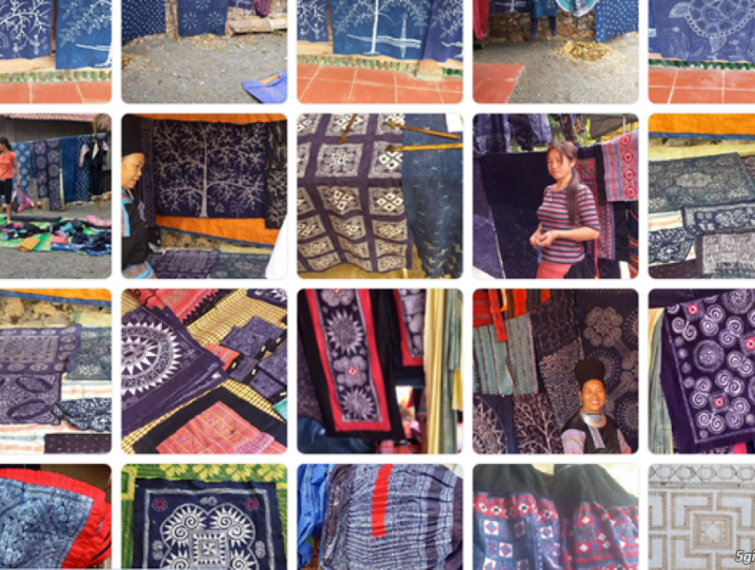 Vải thổ cẩm dân tộc Thái họa tiết mặt trời và mặt trăng mua ở đâu?