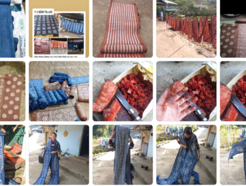 Vải thổ cẩm trang trí họa tiết lá mướp mua ở đâu?