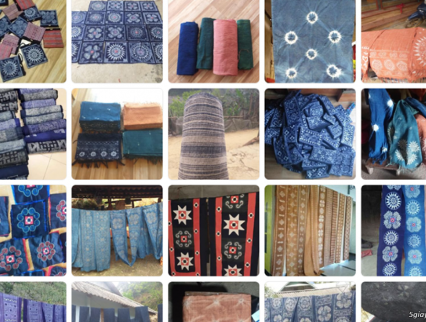 Vải thổ cẩm dân tộc Mông họa tiết cái sa quay sợi lanh mua ở đâu?