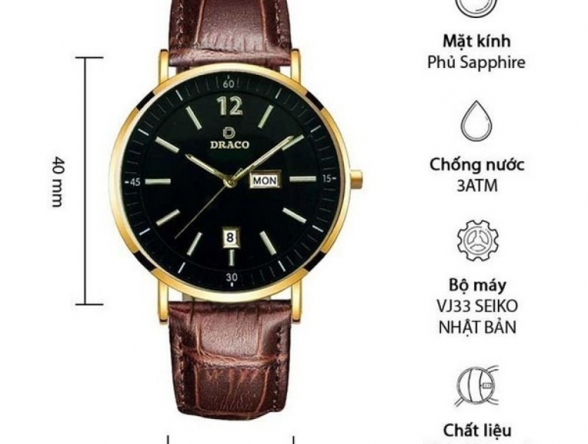 Đồng hồ nam chính hãng giá chỉ 590k chống nước - quà tặng cho nam