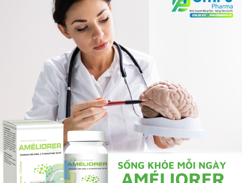 Viên uống tuần hoàn máu não bổ tim Améliorer Ginkgo Biloba Coenzyme Q1