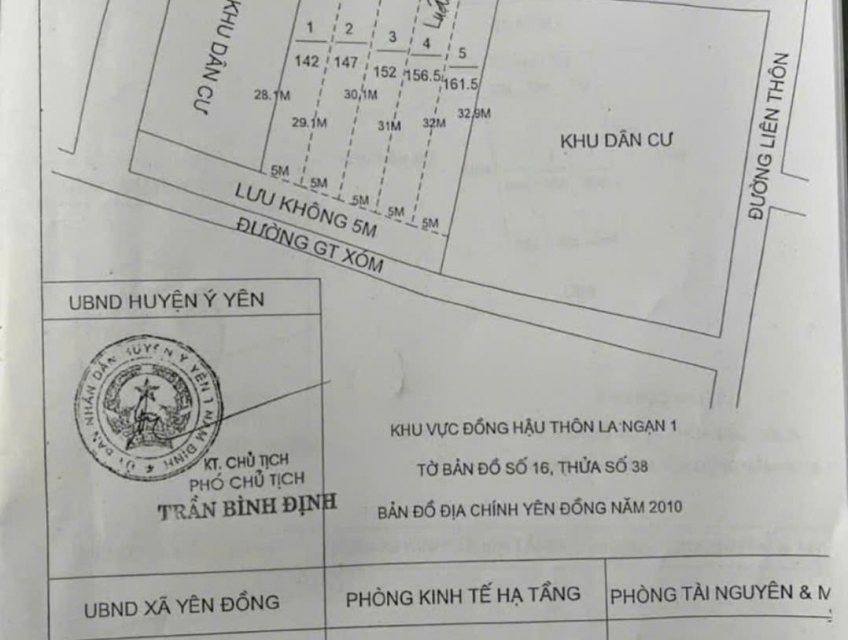 CẦN BÁN GẤP LÔ ĐẤT ĐẸP – LÀNG LA NGẠN, XÃ YÊN ĐỒNG, HUYỆN Ý YÊN, NAM