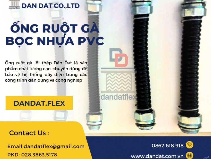 Ống ruột gà chịu nhiệt/ Ống ruột gà lõi thép bọc nhựa/ Ống ruột gà bọc nhựa PVC
