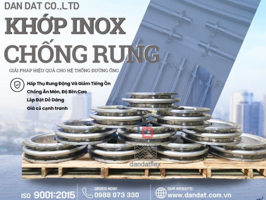 Khớp nối mềm nối bích/ Khớp nối chống rung máy bơm/ Khớp nối chống rung inox