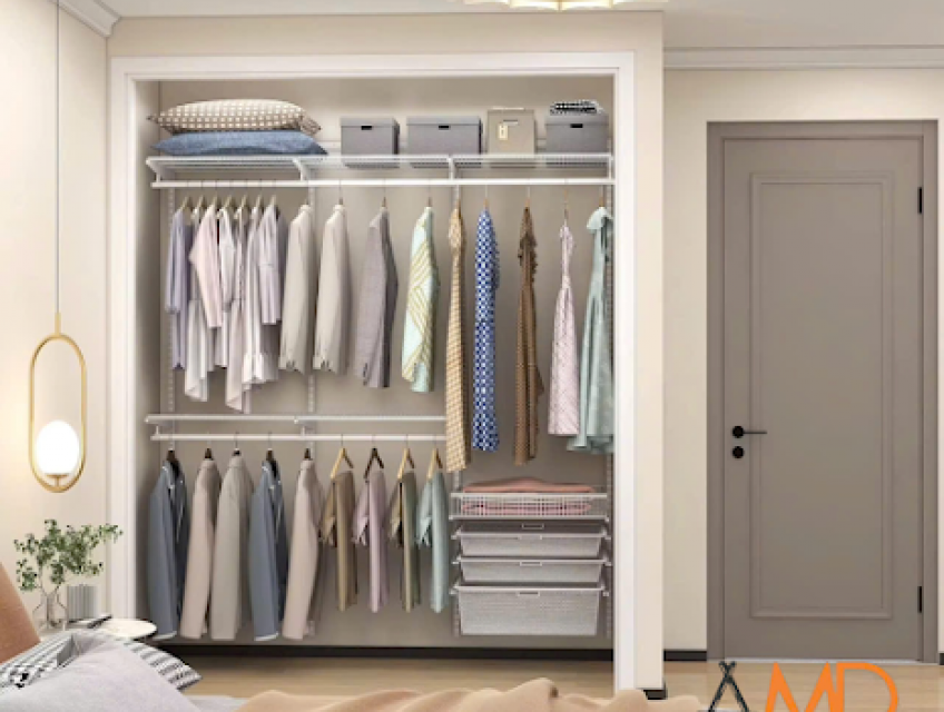 Bộ kệ quần áo AMD mang lại cảm giác rộng rãi, thông thoáng hơn cho căn